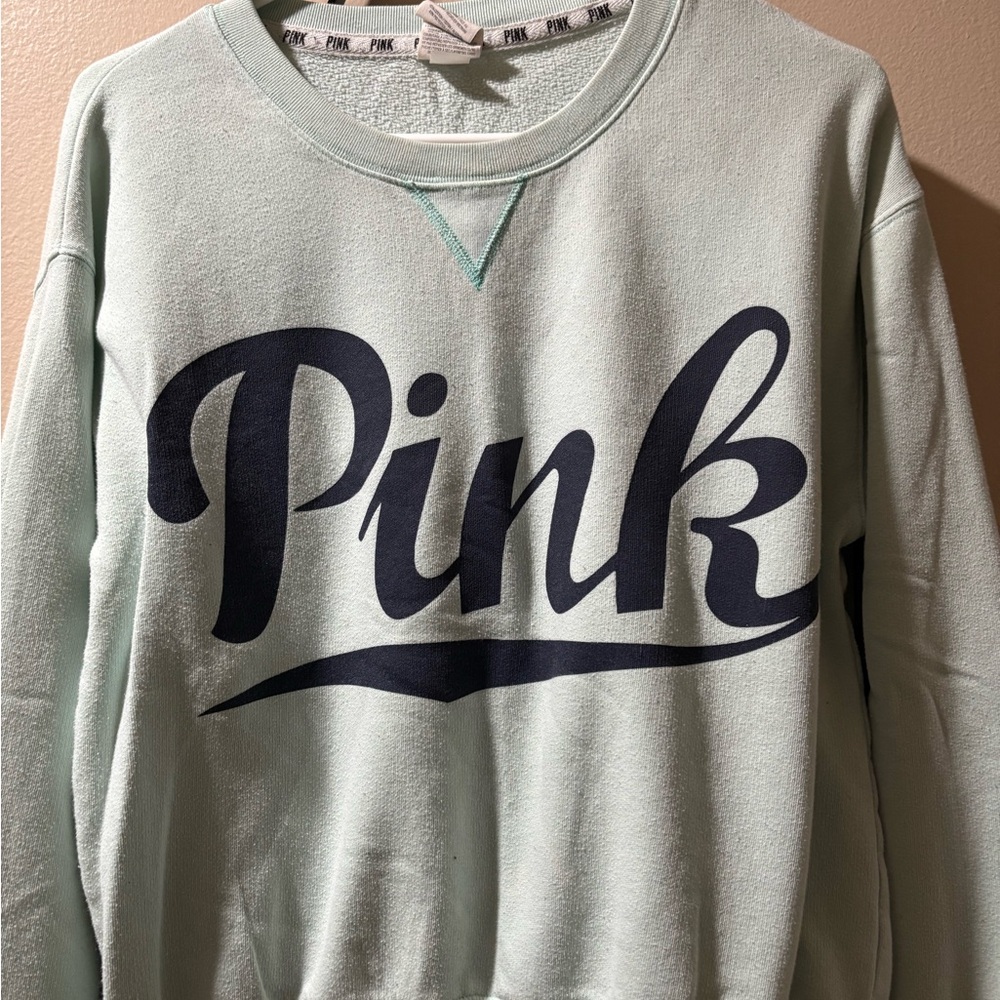 Victoria's Secret Light Green PINK Sweatshirt